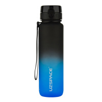 Пляшка для води UZSPACE 3038(Black-Blue) 1000 мл, чорно-синя