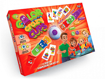 Дитяча настільна розважальна гра "Color Crazy Cups" CCC-01-01U укр. мовою