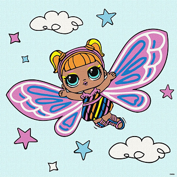 Картина за номерами "L.O.L. Surprise! O.M.G. Fairies Flutterstar" KHO1090, 40х40 см   