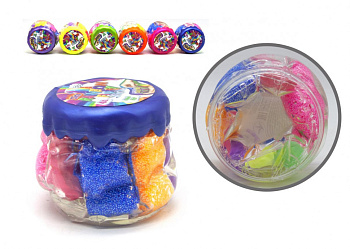 Дитяча в'язка маса, слайм "Rainbow Fluffy Slime" RFS-01-01U з повітряним пластиліном