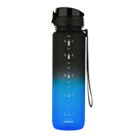 Пляшка для води UZSPACE 3038(Black-Blue) 1000 мл, чорно-синя