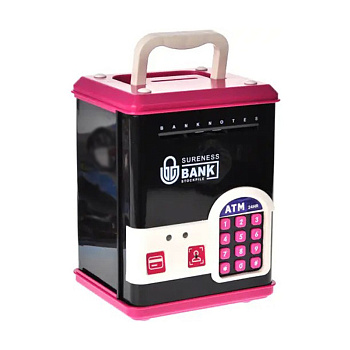 Дитяча скарбничка-сейф WF-3015H(Pink) музика, світло, пароль, імітація відбитка