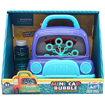 УЦІНКА! Генератор мильних бульбашок "Mini Car Bubble" Bambi КВ1285-PURPL-UC світло, звук