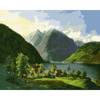 Картина за номерами "Озерний пейзаж" ©Carl Franz Gruber Ідейка KHO2884 40х50 см