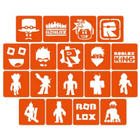 Набір трафаретів для біо-тату "Roblox" Roblox_5x5_18_1