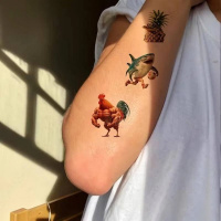 Дитячі тимчасові тату "Італійський брейнрот" Italian-brainrot-tattoo-1, 12х7 см