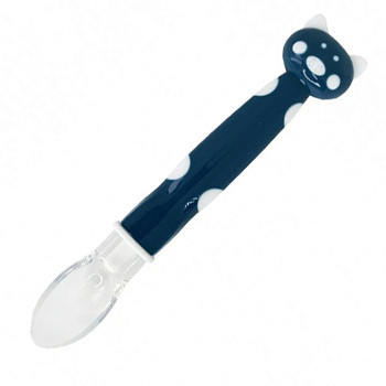 Дитяча силіконова ложка "Хрюшка" MGZ-0114(Dark-Blue) 