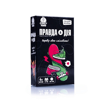 Карткова гра "Правда або дія" VT5903-02, 50 карток, гральний кубик