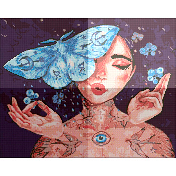 УЦІНКА! Алмазна мозаїка "Дотик метелика" ©lesya_nedzelska_art AMO7451-UC 40х50 см