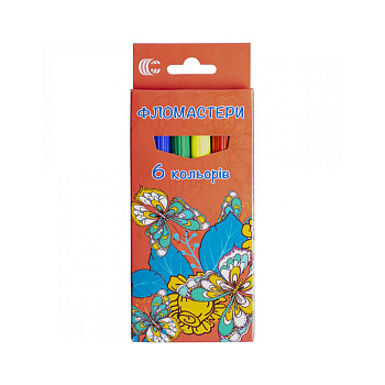 Дитячі Фломастери "Картон" COLOR-IT 950-6 6 кольорів
