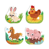 Дитячий пазл 4 в 1 "Baby puzzle. Сільські тварини" 300686 набір 4 в 1