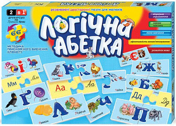 Дитячі розвиваючі пазли Логічна абетка 2621DT укр. мовою
