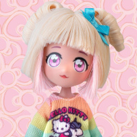 Дитяча лялька "Стильна Цукерка-єдиноріг" 4SF Manga Dolls HKTF2000 серії "Hello Kitty"