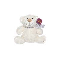 M'як. ігр. - ВЕДМІДЬ (білий, з бантом, 25 cm)