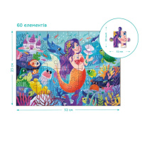 Пазл детский "Русалочка" DoDo Toys 300712, 60 элементов