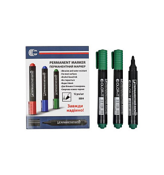 Маркер зелений COLOR-IT 8004(Green) Diamont "C" в упаковці 12 шт