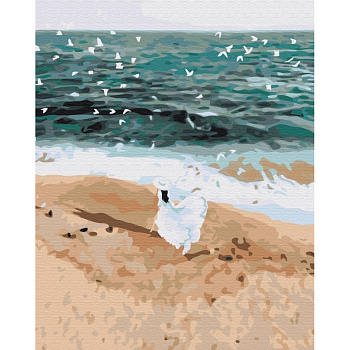 Картина за номерами "Фігура на узбережжі" © Lana Musienko BS37562, 40x50 см 