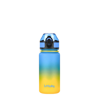 Дитяча пляшка для води LittleBig UZSPACE 3020(Yellow-Blue) 350 мл, жовто-блакитна