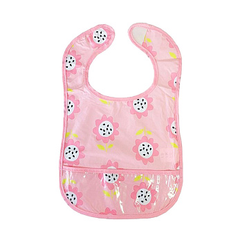Дитячий слинявчик клейончатий MGZ-0601(Pink) на липучці