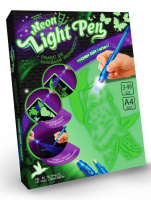 Набір для малювання ультрафіолетом Neon Light Pen NLP-01 з трафаретами