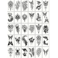 Набір дитячих тимчасових татуювань "Чорні міні №4" black-tattoo-mini-set-4-H
