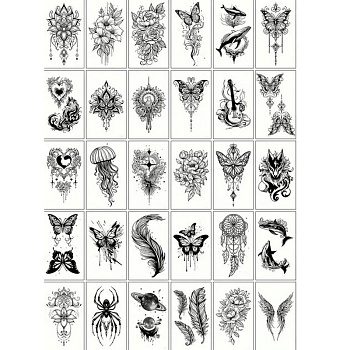 Набір дитячих тимчасових татуювань "Чорні міні №4" black-tattoo-mini-set-4-H