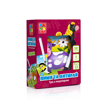Настільна гра Пиши та витирай "Ферма" Vladi Toys VT5010-19 рус