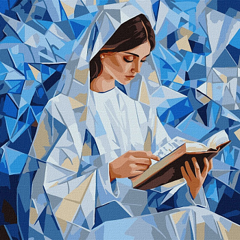 Картина за номерами "Тихе чтиво" ©art_selena_ua KHO8570, 40х40см  