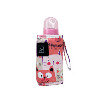 Портативний підігрівач для дитячих пляшечок "Котик" MGZ-0221(Pink) 