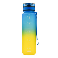 Пляшка для води UZSPACE 3038(Yellow-Blue) 1000 мл, жовто блакитна