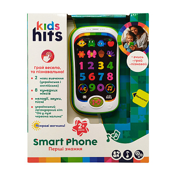 Дитячий музичний телефон "Kids Hits" Bambi KH03-002 українською мовою