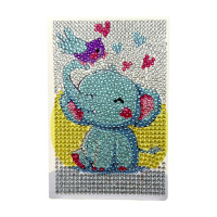 Алмазна мозаїка "Слоник" Brushme DM4003 з мольбертом 15х10 см