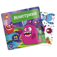 Набір для творчості "Монстрики" VT4206-52, 10 наліпок на планшетці