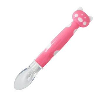 УЦІНКА! Дитяча силіконова ложка "Хрюшка" Mega Zayka MGZ-0114(Pink)-UC