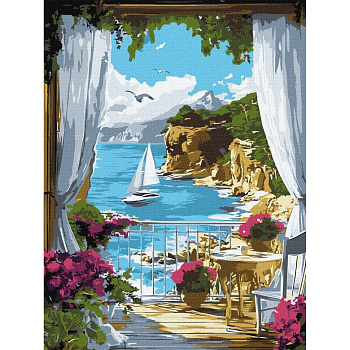 Картина за номерами "Сонячна гавань" ©art_selena_ua KHO2798, 30х40 см