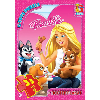 Дитячий пазл "Barbie" BA017 постер 35 елементів