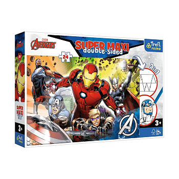Дитячі пазли SUPER МАХІ Marvel "Разом сильніше" Trefl 41007 24 елементи, з розфарбовкою