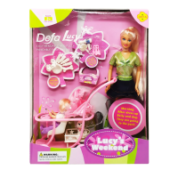 Лялька типу Барбі Defa Lucy 20958 з коляскою і дитиною
