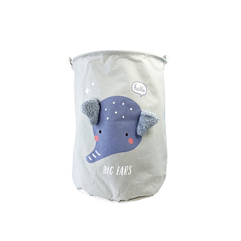 Кошик для іграшок та білизни "Big ears Слоник" MGZ-1009(Grey) 50 х 40 см