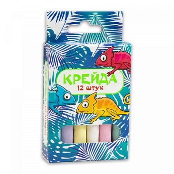 Крейда "Маленька кругла" 50106, 12 штук, різнокольорова