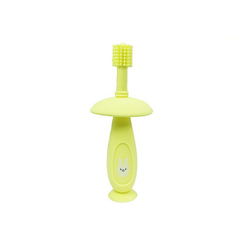 Силіконова зубна щітка Mumlove MGZ-0716(Yellow) з обмежувачем
