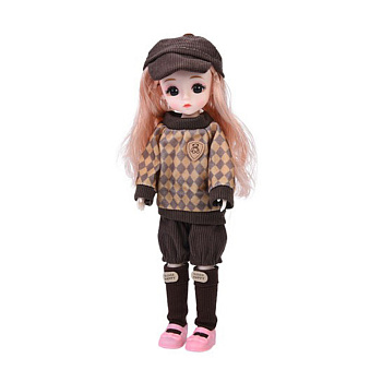 Дитяча іграшкова лялька F0322(Brown) шарнірна, розмір 29 см